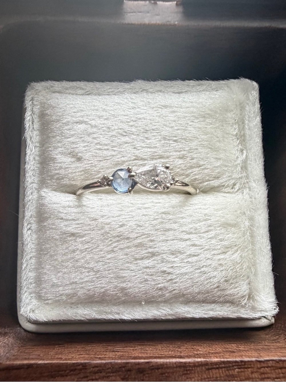 Melanie Casey Blue print ring sz 7